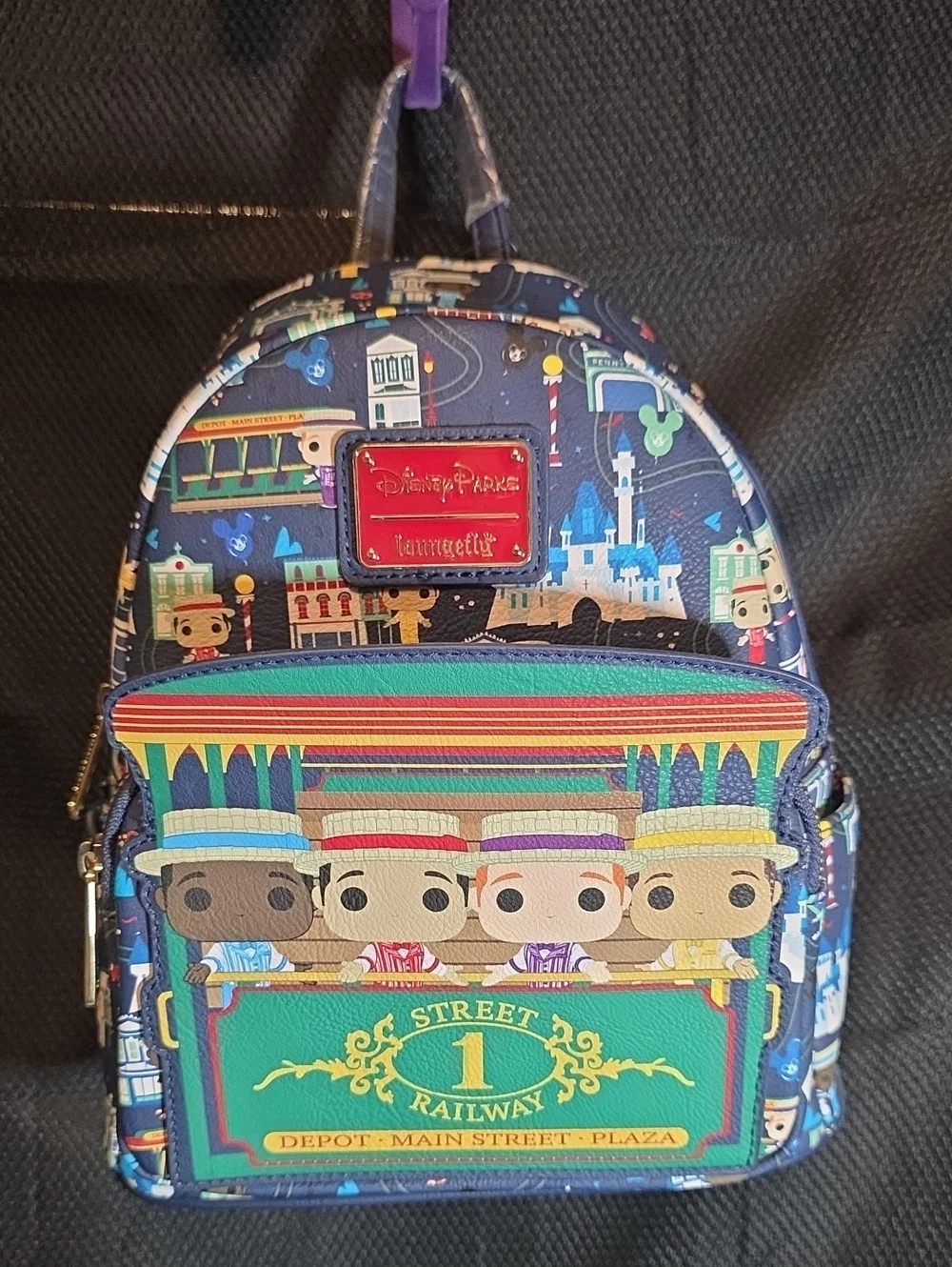 Disney Parks Dapper Dan’s Loungefly Mini Backpack Funko Pop Mainstreet U.S.A NWT